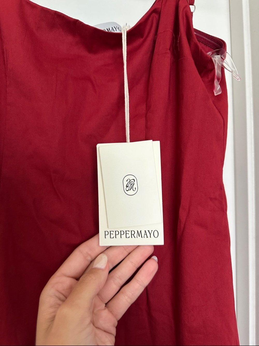 Peppermayo Red Maxi Dress with Spaghetti Straps - Picture 5 of 7